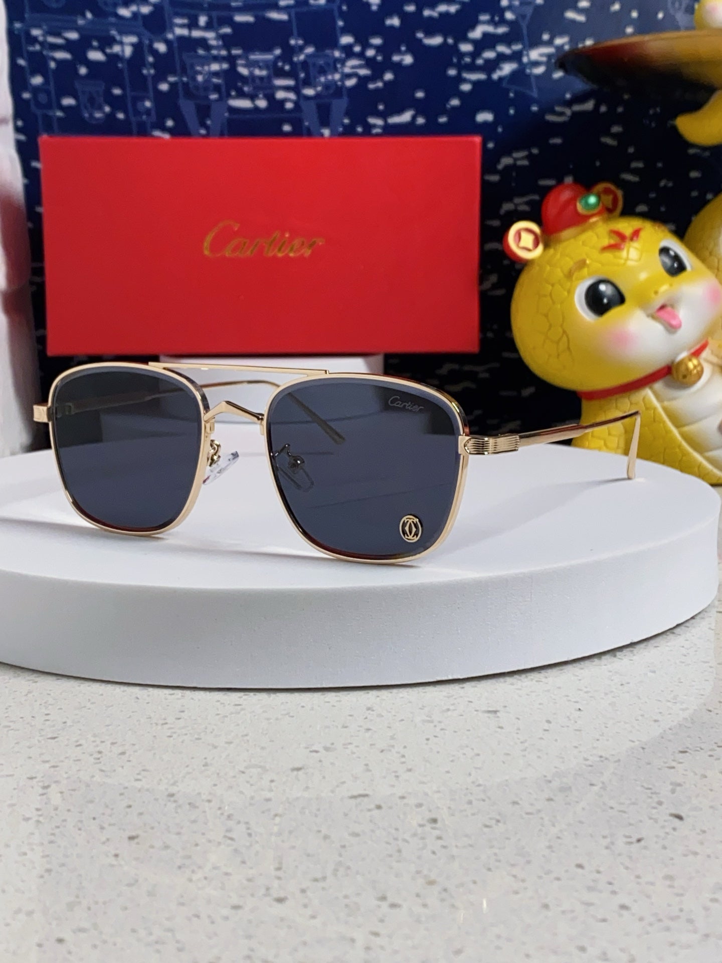 PREMIÈRE SQUARE FRAME SUNGLASSES 533240 IN METAL