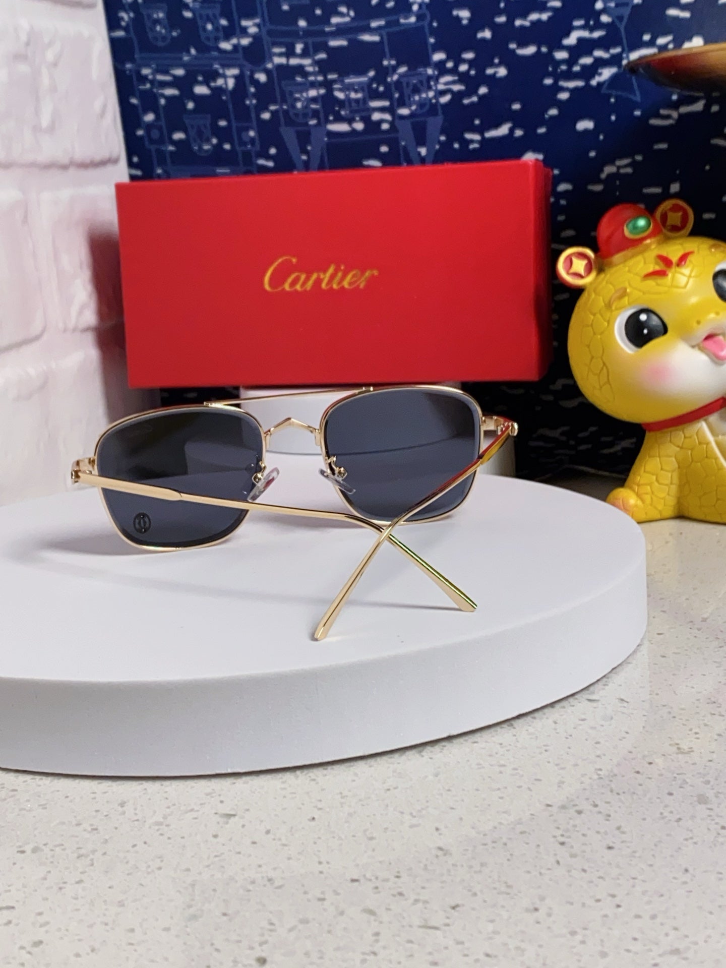 PREMIÈRE SQUARE FRAME SUNGLASSES 533240 IN METAL