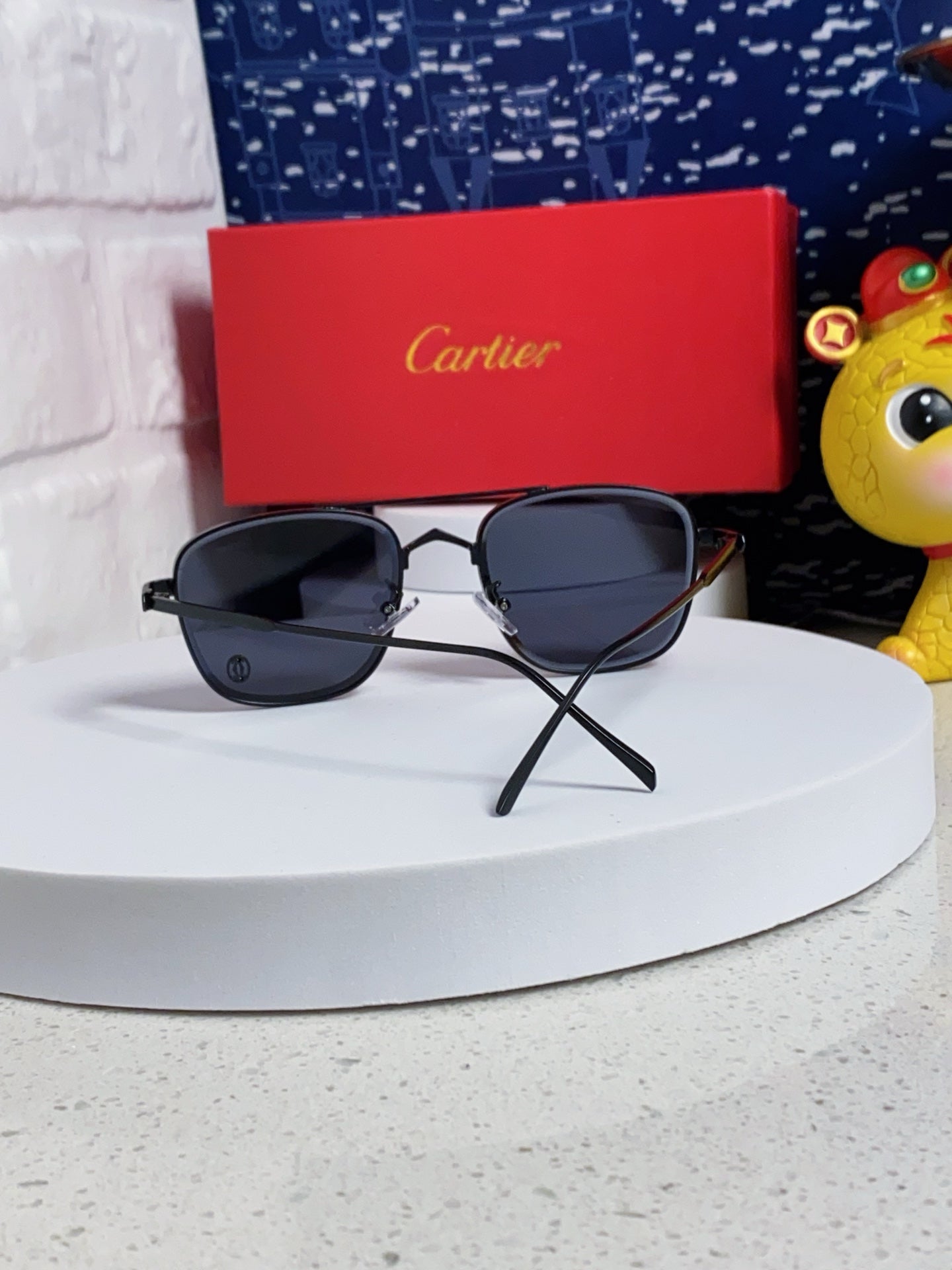 PREMIÈRE SQUARE FRAME SUNGLASSES 533240 IN METAL