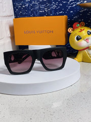 LINK SQUARE SUNGLASSES 570272 IN BLACK ACETATE BLACK LOGO