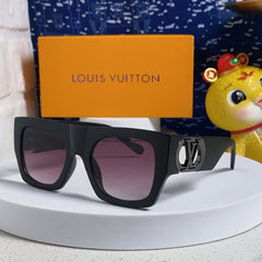 LINK SQUARE SUNGLASSES 570272 IN BLACK ACETATE BLACK LOGO