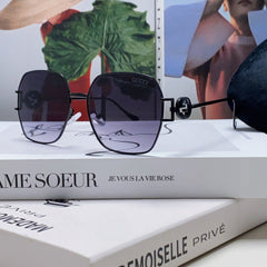 SQUARE FRAME SUNGLASSES 570217 IN METAL