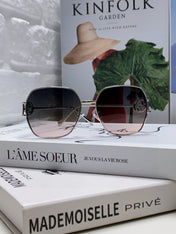 SQUARE FRAME SUNGLASSES 570217 IN METAL