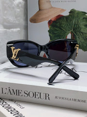 ICON CAT EYE SUNGLASSES 570249 IN BLACK ACETATE