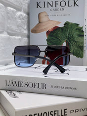 SQUARE SUNGLASSES 570263 IN BLACK METAL GREY SMOKE LENS