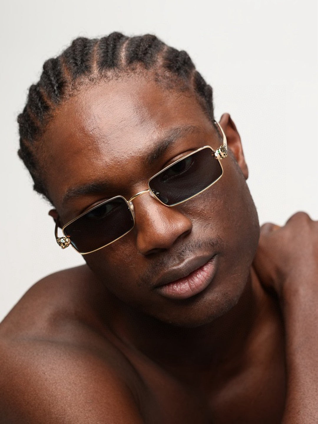 SANTOS RECTANGULAR FRAME SUNGLASSES CT0473S IN METAL