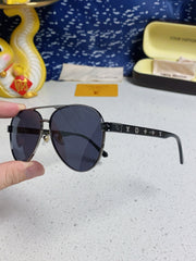 PILOT SUNGLASSES 571636 IN METAL BLACK LENSES MONOGRAM LOGO