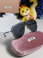 RUNWAY SUNGLASSES 571640 IN BLACK METAL BLACK LENSES