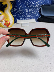 SQUARE FRAME SUNGLASSES 573309 IN ACETATE EMBOSSED LOGO