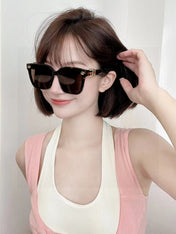 EMBOSSED LOGO BUTTERFLY FRAME SUNGLASSES 576876 IN ACETATE