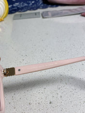 GLIMPSE SQUARE SUNGLASSES 554611 IN LIGHT PINK ACETATE