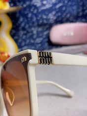 GLIMPSE SQUARE SUNGLASSES 554612 IN IVORY ACETATE