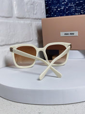GLIMPSE SQUARE SUNGLASSES 554612 IN IVORY ACETATE