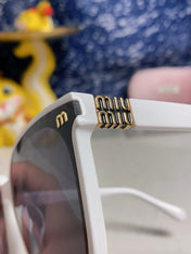 GLIMPSE SQUARE SUNGLASSES 554615 IN WHITE ACETATE