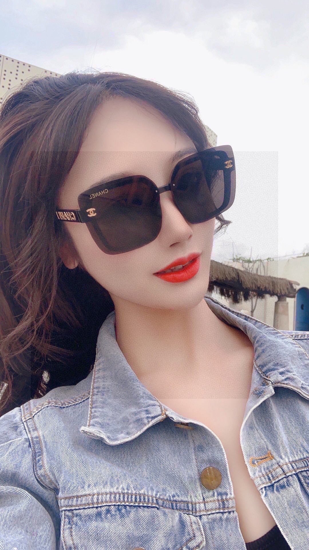 SQUARE SUNGLASSES 638797 IN ACETATE