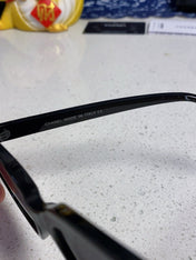 BUTTERFLY SUNGLASSES 641815 IN BLACK ACETATE WHITE METAL LOGO