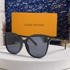 CAT EYE SUNGLASSES 573322 IN BLACK ACETATE MONOGRAM LOGO