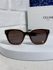 SQUARE SUNGLASS 575841 IN NUDE ACETATE