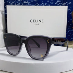 SQUARE SUNGLASS 575843 IN BLACK ACETATE GRADIENT SMOKE LENSES