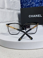 SQUARE SUNGLASSES 632030 IN BLACK ACETATE CLEAR LENSES