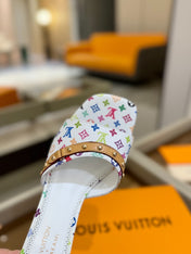 LV X TM 6AM HIGH 4 CM MULE IN WHITE MONOGRAM CALFSKIN