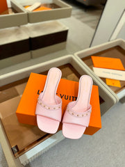 LV X TM 6AM HIGH 4 CM MULE IN LIGHT PINK CALFSKIN