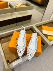 HIGH MULE 4 CM IN  WHITE MONOGRAM CALFSKIN