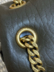 CALYPSO 36 CHAIN BAG IN DARK GREEN LAMBSKIN