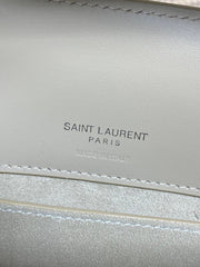 LE 37 SMALL BUCKET BAG 20 IN WHITE CALFSKIN SILVER HARDWARE