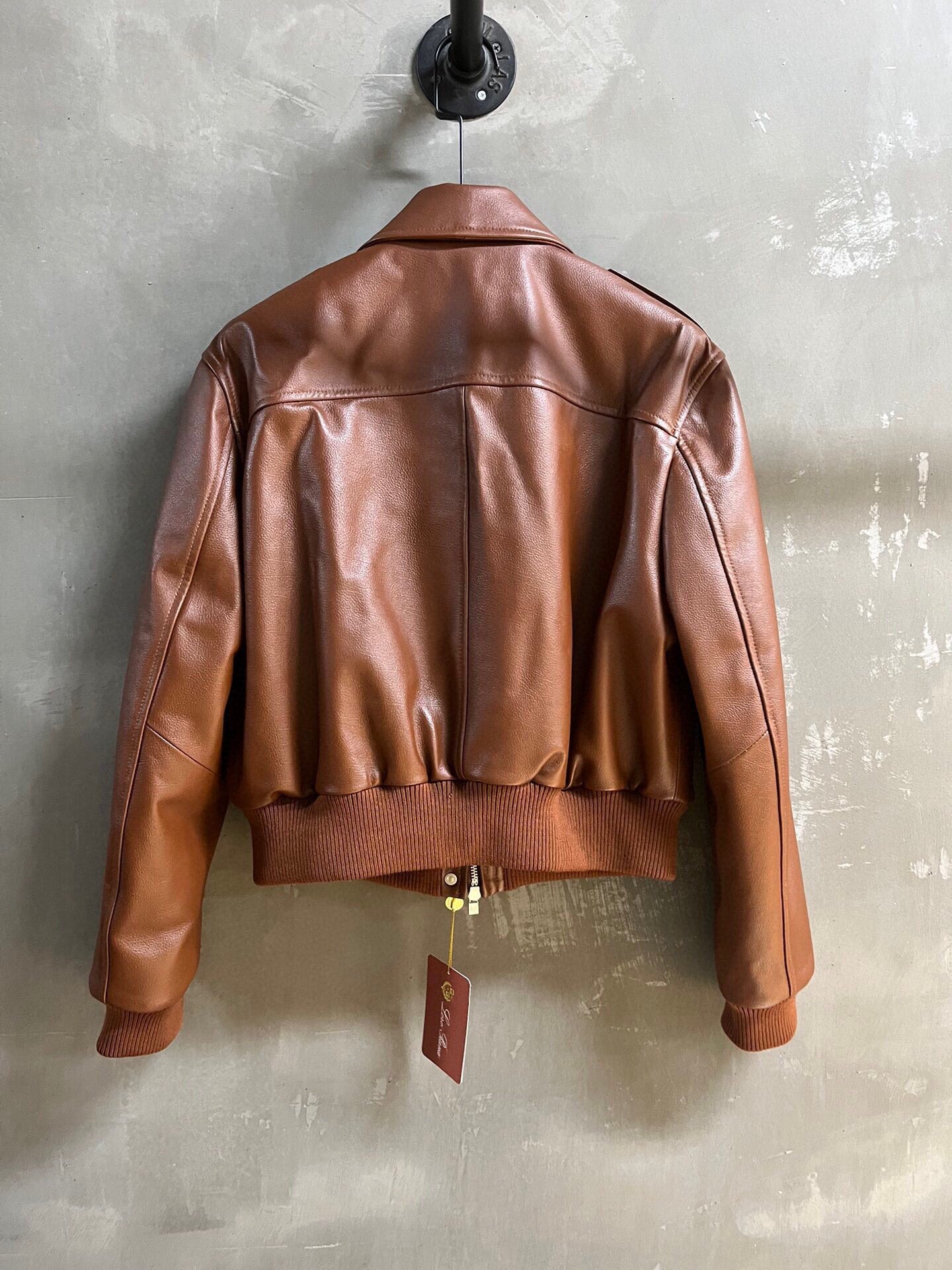 LP 26S BROWN LEATHER BOMBER JACKET 571