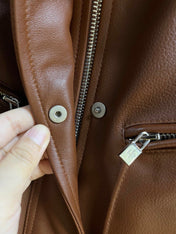 LP 26S BROWN LEATHER BOMBER JACKET 571