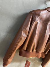 LP 26S BROWN LEATHER BOMBER JACKET 571