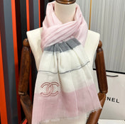 SCARF 200 CM IN PASTEL PINK SILK AND CASHMERE 400025