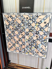 CHANEL 25S SCARF 90 IN SILK 727362