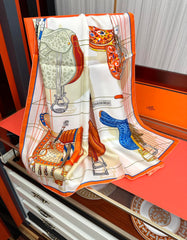 HERMES 25S SCARF 90 IN SILK 002