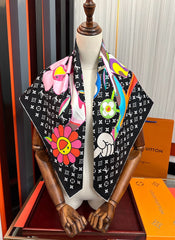 LV SCARF 90 CM IN SILK 10