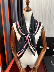 CHANEL 25S SCARF 90 IN SILK 730537