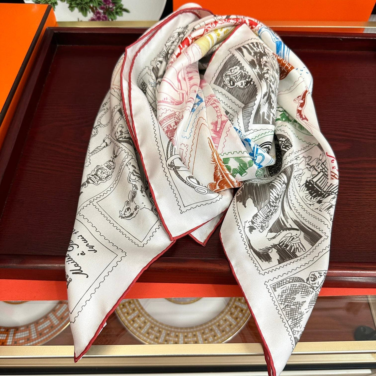 HERMES 25S SCARF 90 IN SILK 732035