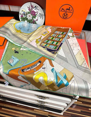 HERMES 25S SCARF 90 IN SILK 733849