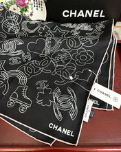 CHANEL 25S SCARF 90 IN SILK 738436