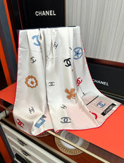 CHANEL 25S SCARF 90 IN SILK 929757