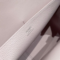 HALZAN 25 HANDLE BAG IN BABY PINK GRAINED CALFSKIN