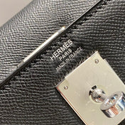 KELLY 32CM IN NOIR EPSOM CALFSKIN PALLADIUM HARDWARE