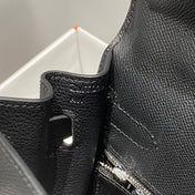 KELLY 32CM IN NOIR EPSOM CALFSKIN PALLADIUM HARDWARE