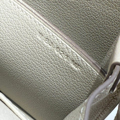 HM ROULIS 18 MINI BAG IN BEIGE CALFSKIN SILVER-TONE HARDWARE