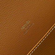 HM ROULIS 18 MINI BAG IN TAWNY BROWN CALFSKIN GOLD-TONE HARDWARE