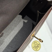 KELLY 25CM IN EBENE EPSOM CALFSKIN GOLD HARDWARE