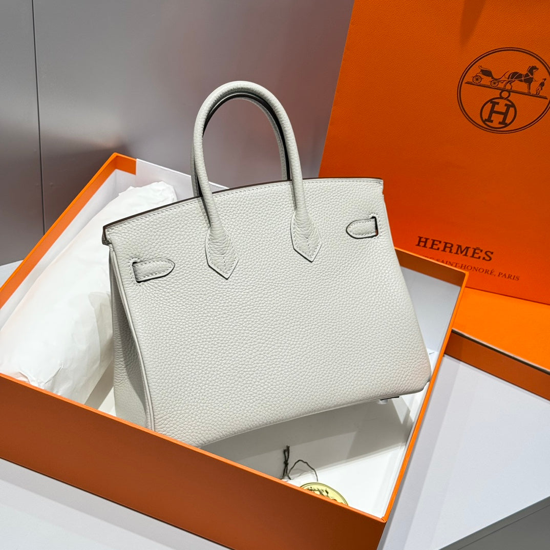 HM BIRKIN 25CM IN CREAM TOGO LEATHER SILVER HARDWARE