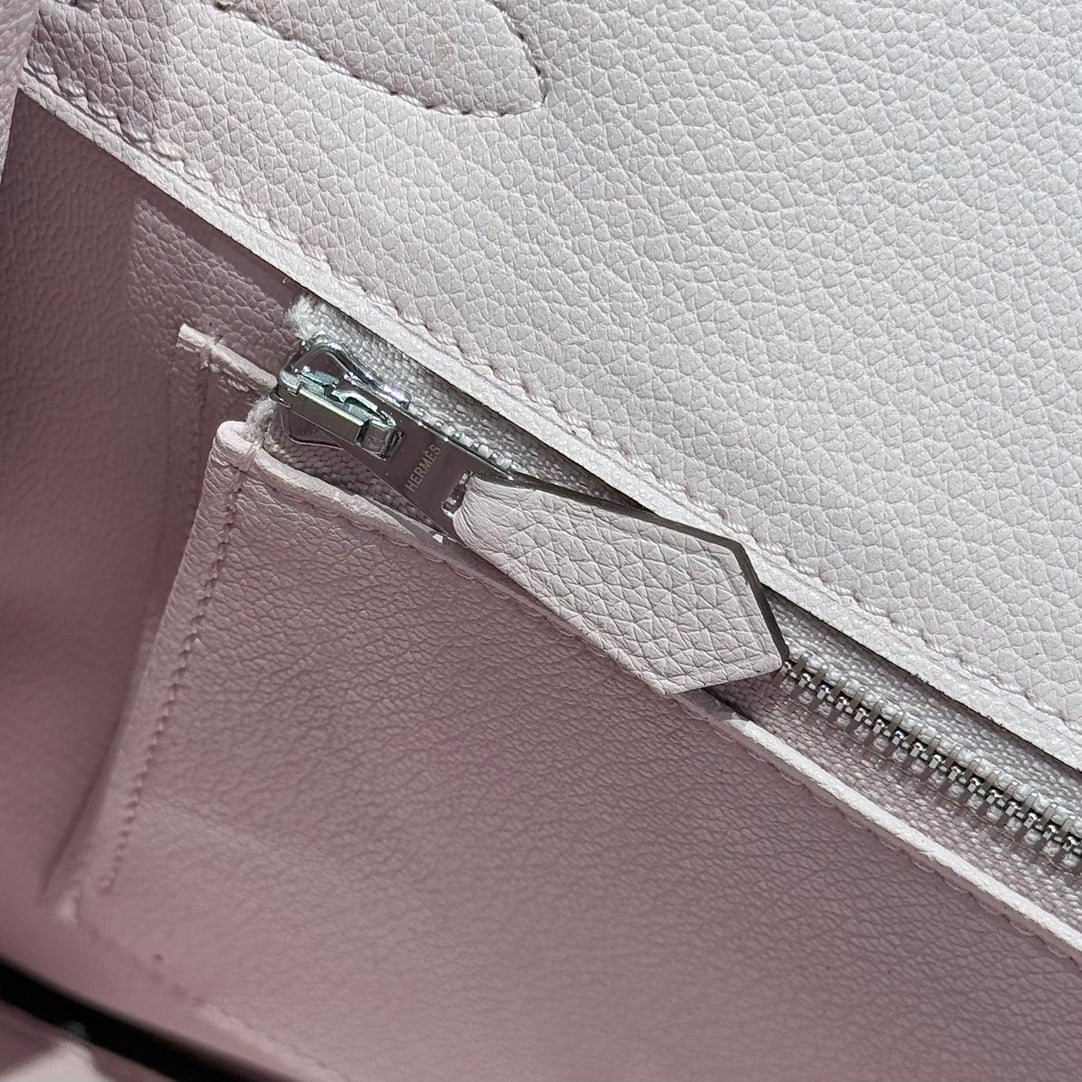 HERMES 25S BIRKIN 30 IN PINK BABY CALFSKIN SILVER HARDWARE