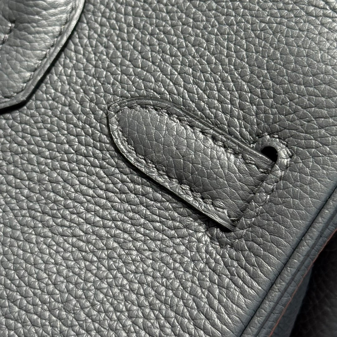 HM BIRKIN 30CM GREY TOGO SILVER HARDWARE